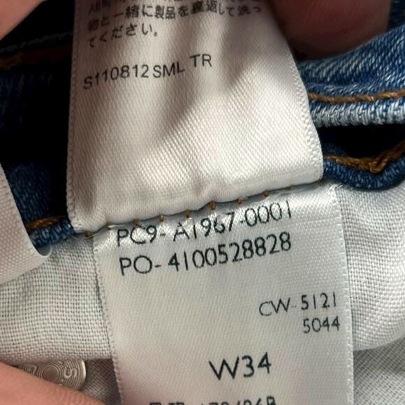 Levi's Premium Denim Ribcage Crop Bootcut Medium Wash Jazz Icon Size 34 NEW - Picture 6 of 12